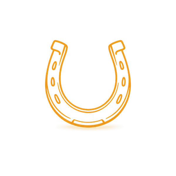 Line-art horseshoe icon